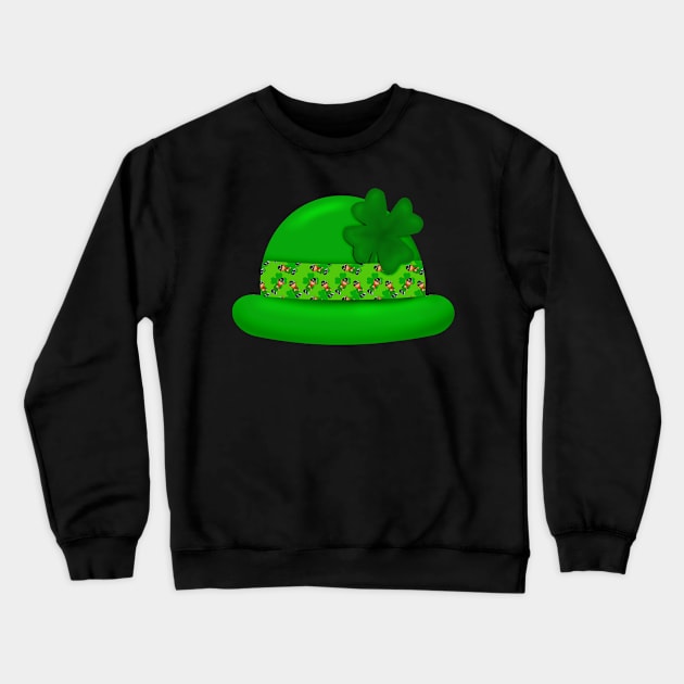 Lucky Four Leaf Clover Leprechaun St. Patrick's Day by Cherie(c)2022 Crewneck Sweatshirt by CheriesArt